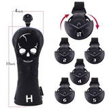 Big Black Golf Wood Skull Design Headcovers