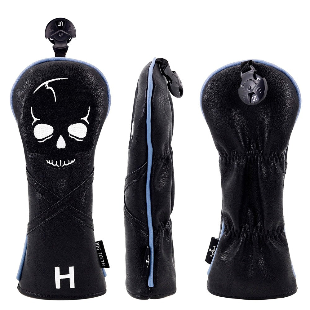 Big Black Golf Wood Skull Design Headcovers