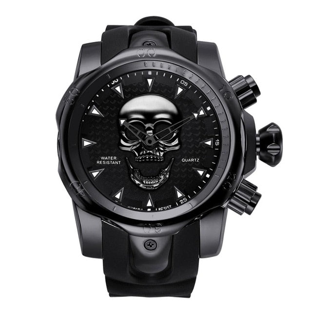 Steampunk Big Dial Skull Watch