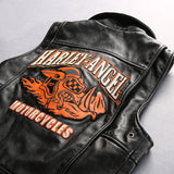 Men's Pig Skull Leather Jacket Vest