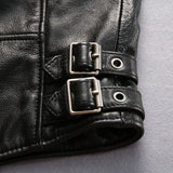 Men's Pig Skull Leather Jacket Vest