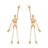 Exaggerated Skeleton Long Drop Earrings