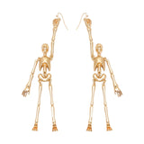 Exaggerated Skeleton Long Drop Earrings
