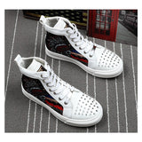 Men's Skull Design Ankle Sneakers Boots