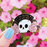 Til Death We Do Art Gothic Pink Skull Pin