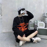 Gothic Punk  Jacquard Knitted Skull Jumper