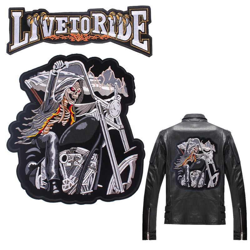 Skeleton Rider FAFO Patch, Large Skull Patches for Biker Jackets by Ivamis  Patches