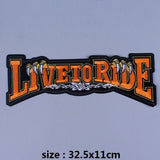 Skull Biker Patch  Large Iron On Skull Patches
