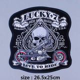 Skull Biker Patch  Large Iron On Skull Patches