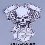 Skull Biker Patch  Large Iron On Skull Patches