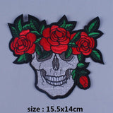Skull Biker Patch  Large Iron On Skull Patches