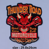 Skull Biker Patch  Large Iron On Skull Patches