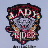 Skull Biker Patch  Large Iron On Skull Patches