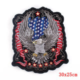 Skull Biker Patch  Large Iron On Skull Patches