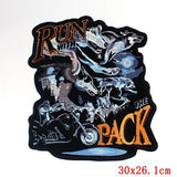 Skull Biker Patch  Large Iron On Skull Patches