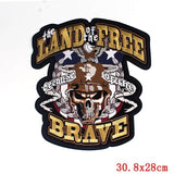 Skull Biker Patch  Large Iron On Skull Patches