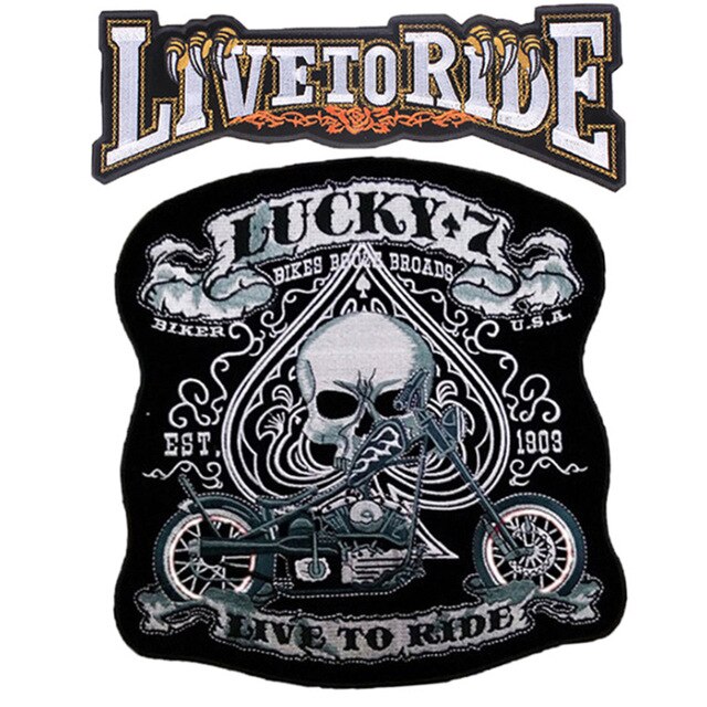 Buy wholesale Pirate skull biker - patches, iron-on transfers
