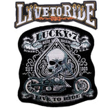 Skull Biker Patch  Large Iron On Skull Patches
