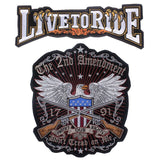 Skull Biker Patch  Large Iron On Skull Patches