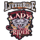 Skull Biker Patch  Large Iron On Skull Patches