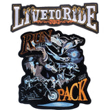 Skull Biker Patch  Large Iron On Skull Patches