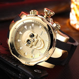 Big Dial 3D Rotating Skull Watch