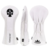 Craftsman Golf Headcover Sets for Woods Driver Fairway Utility Hybrid With Number Tag Skull Emblem PU Leather