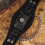 Bullet Chain Wrist Watch Skull Cuff with Steampunk Bracelet