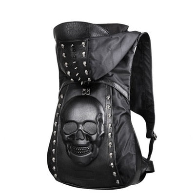 Skull Steampunk Rivetted Backpack with Hat