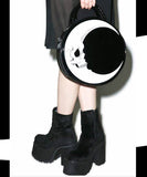 Moon Skull Circular Design Women Shoulder Bag