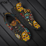 Sugar Skull Printed Men Breathable Sneakers