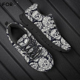 Sugar Skull Printed Men Breathable Sneakers