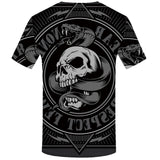 Streetwear Skull Respect Mens T-Shirt