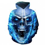 Metal Head 3D Skull Hoodie