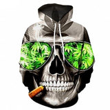 Metal Head 3D Skull Hoodie