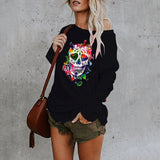 Plus Size Women's 'Sugar Skull'  Sweatshirts