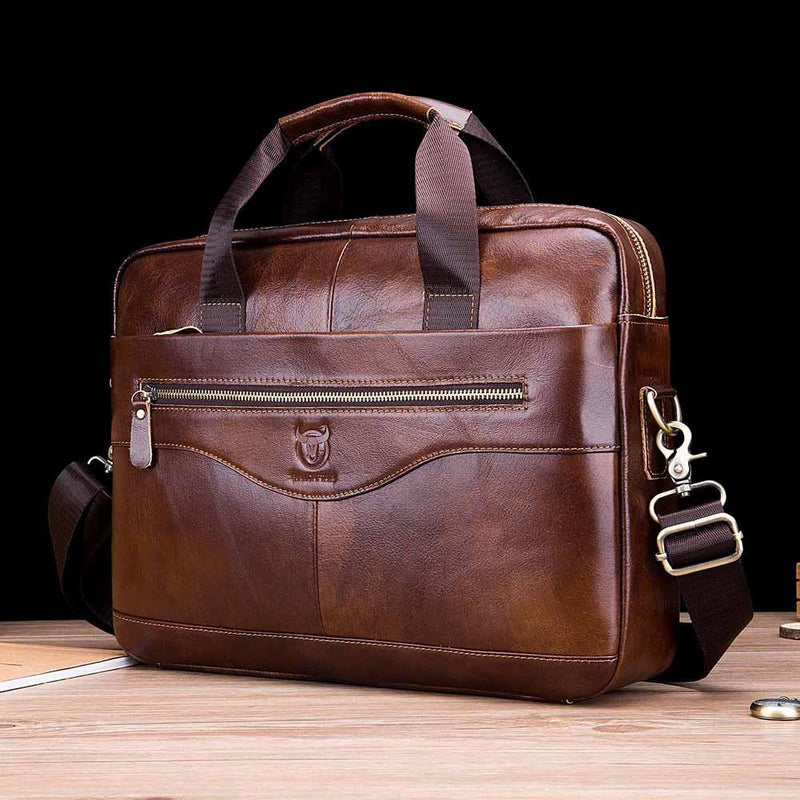 Genuine Leather Men's Briefcase suitable for Laptop/Documents