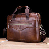 Genuine Leather Men's Briefcase suitable for Laptop/Documents