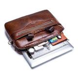 Genuine Leather Men's Briefcase suitable for Laptop/Documents