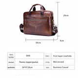 Genuine Leather Men's Briefcase suitable for Laptop/Documents