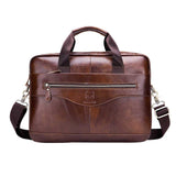 Genuine Leather Men's Briefcase suitable for Laptop/Documents