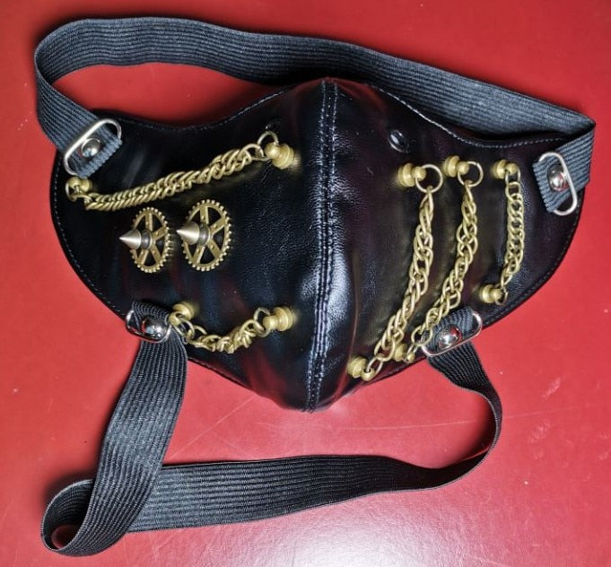 Skull Leather Face Mask