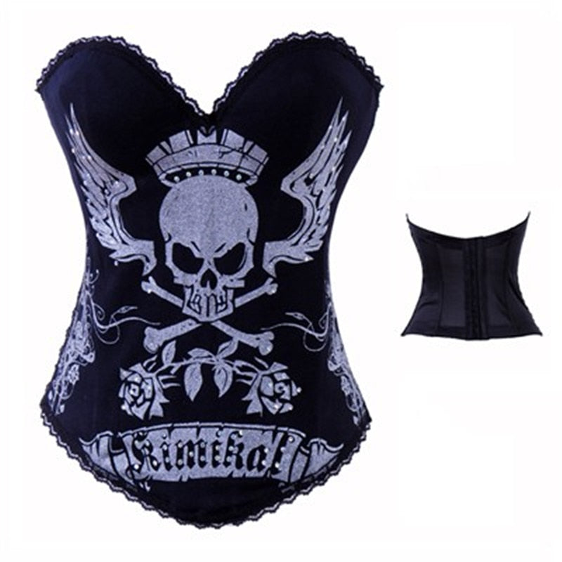 Women's Gothic Cotton Steampunk Burlesque Corselet