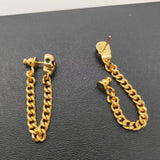 Skull Head Long Tassel Earings