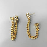 Skull Head Long Tassel Earings