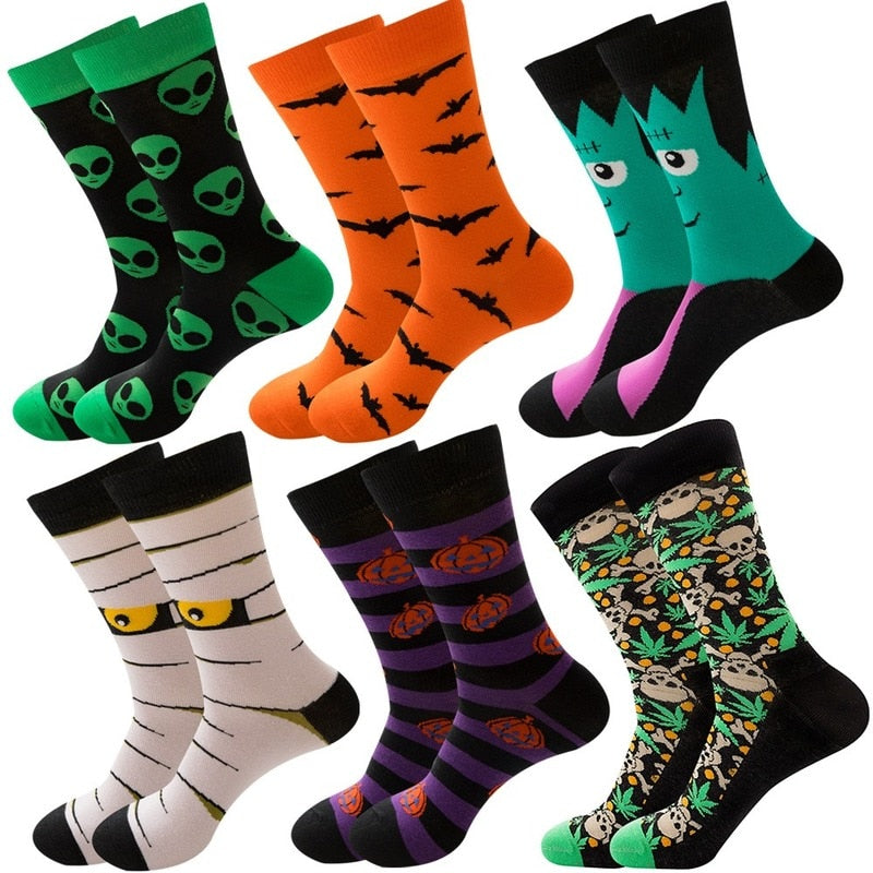 Women's Cotton Skull, Skeleton, Halloween Socks