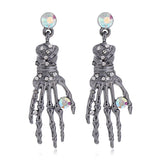 Skull Necklace Earrings Set