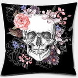 Famous Sugar Skull Flower Cushion Cover (45cm-45cm)