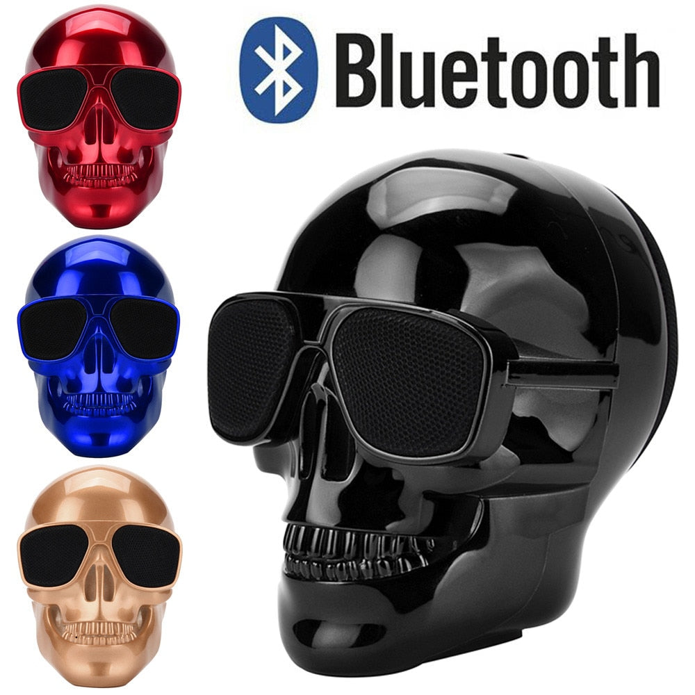 Portable Skull  Wireless Bluetooth Stereo Speaker