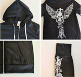 Gothic Winged Skull Hooded Women's Hoodies